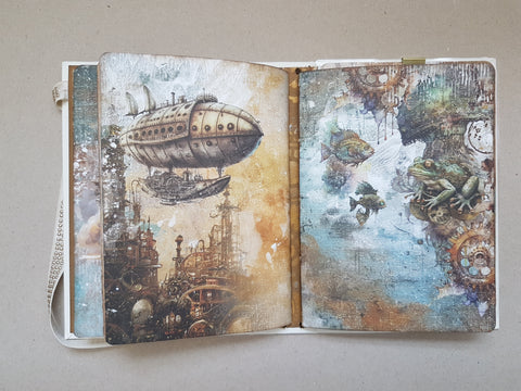 Journal A5 "Mists of Toolbox Town" // handmade by Melly 