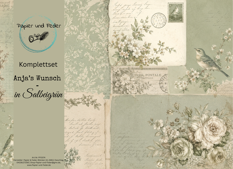 KOMPLETTSET "Anja's Wunsch - in Salbeigrün"