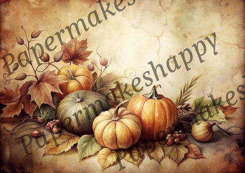 "Autumn & Pumpkins" // Papermakeshappy // 12 Blatt Designpapier // doppelseitig bedruckt