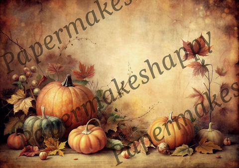 "Autumn &amp; Pumpkins" // Papermakeshappy // 12 sheets of design paper // printed on both sides