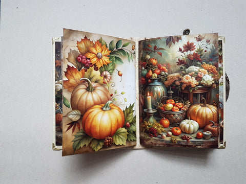 Journal A 5 "Autumn &amp; Pumpkins" // handmade by Melly 