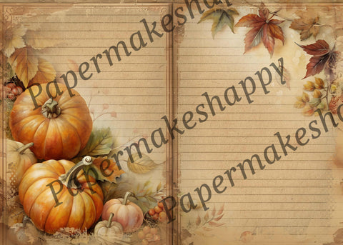 "Autumn &amp; Pumpkins" // Papermakeshappy // 12 sheets of design paper // printed on both sides