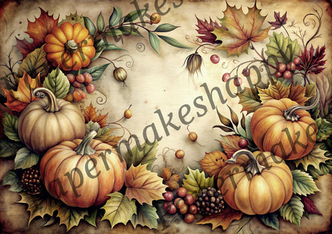 "Autumn &amp; Pumpkins" // Papermakeshappy // 12 sheets of design paper // printed on both sides