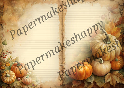 "Autumn &amp; Pumpkins" // Papermakeshappy // 12 sheets of design paper // printed on both sides