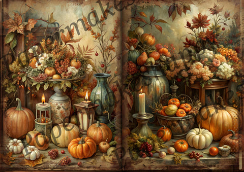 "Autumn & Pumpkins" // Papermakeshappy // 12 Blatt Designpapier // doppelseitig bedruckt