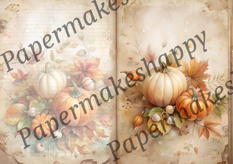 "Autumn & Pumpkins" // Papermakeshappy // 12 Blatt Designpapier // doppelseitig bedruckt