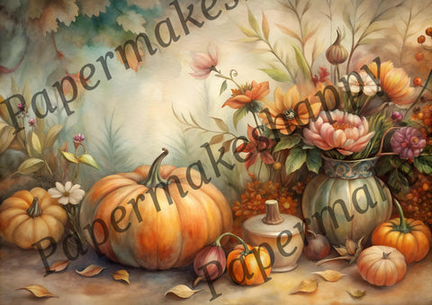 "Autumn & Pumpkins" // Papermakeshappy // 12 Blatt Designpapier // doppelseitig bedruckt