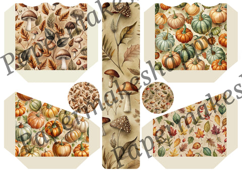 "Autumn & Pumpkins" // Papermakeshappy // Ephemera-Set // 200 g/m²