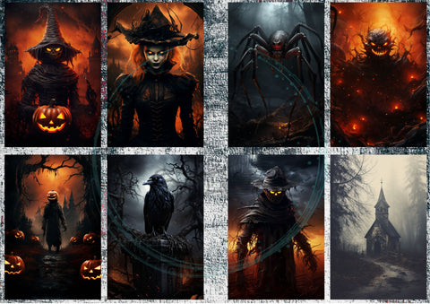 Ephemera Avis for the paper set "Halloween 2023" // 12 pages // DIN A 5 // printed double-sided