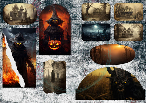 Ephemera Avis zum Papiserset "Halloween 2023" // 12 Seiten // DIN A 5 // doppelseitig bedruckt