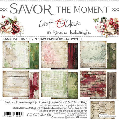 "Savor the Moment" // Craft O'Clock // 8" x 8" // Basic Set