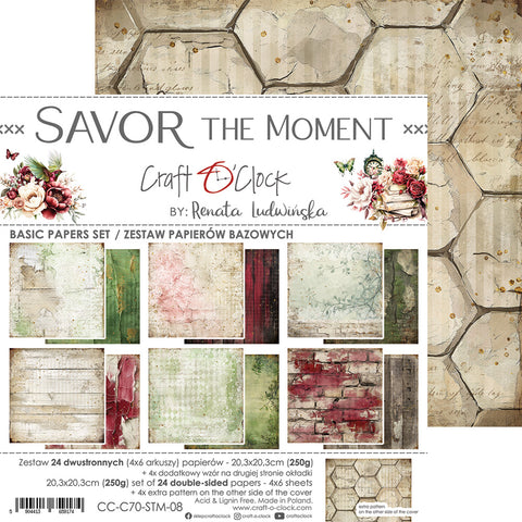 "Savor the Moment" // Craft O'Clock // 8" x 8" // Basic Set