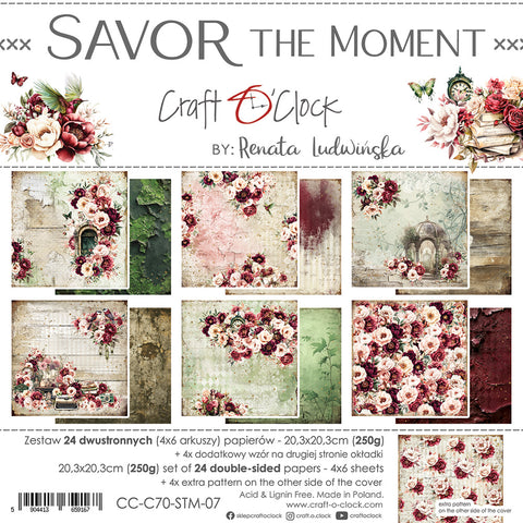 "Savor the Moment" // Craft O'Clock // 8" x 8" // Mix Paper Set