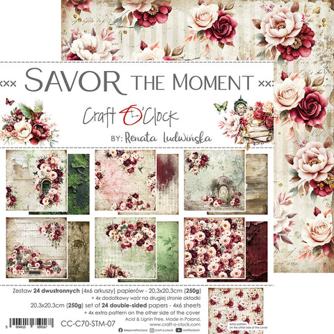 "Savor the Moment" // Craft O'Clock // 8" x 8" // Mix Paper Set