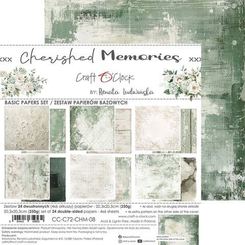 "Cherished Memories" // Craft O'Clock // 8" x 8" // Mix Paper Set