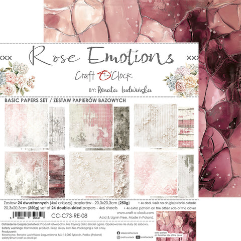 "Rose Emotions" // Craft O'Clock // 8" x 8" // Basic Set