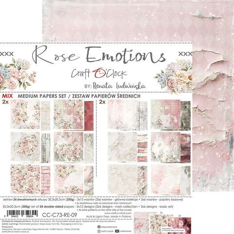 "Rose Emotions" // Craft O'Clock // 8" x 8" // Mix Paper Set