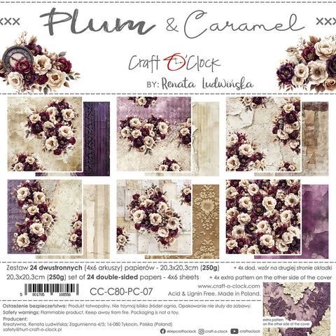 "Plum & Caramel" // Craft O'Clock // 20,3 cm x 20,3 cm // Mix Paper Set