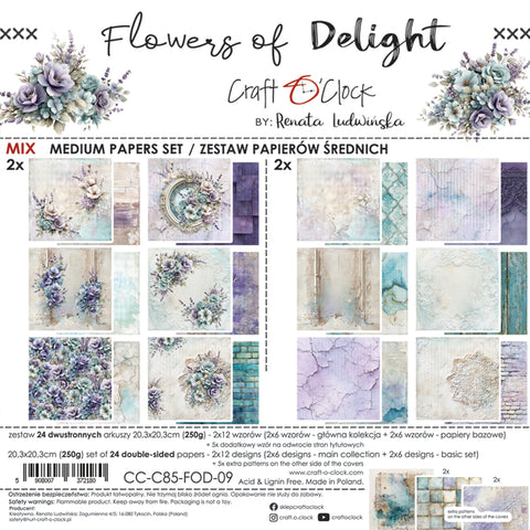 "Flowers of Delight" // Craft O'Clock // 20,3 cm x 20,3 cm // Mix Paper Set