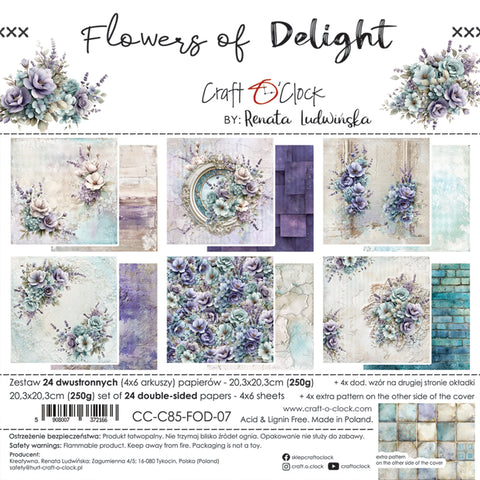 "Flowers of Delight" // Craft O'Clock // 20,3 cm x 20,3 cm // Mix Paper Set