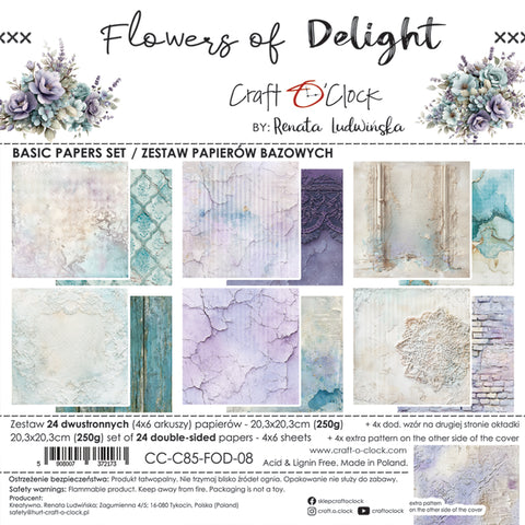 "Flowers of Delight" // Craft O'Clock // 20,3 cm x 20,3 cm // Mix Paper Set