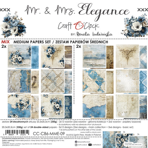 "Mr. & Mrs. Elegance" // Craft O'Clock // 20,3 cm x 20,3 cm // Mix Paper Set