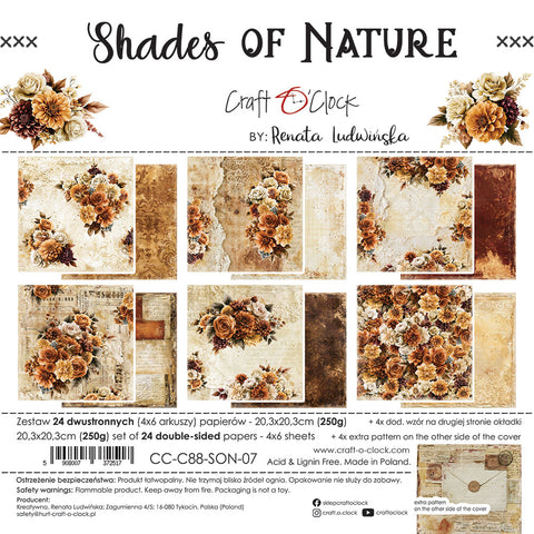 "Shades of Nature" // Craft O'Clock // 20,3 cm x 20,3 cm // Mix Paper Set