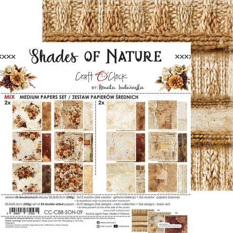 "Shades of Nature" // Craft O'Clock // 20,3 cm x 20,3 cm // Mix Paper Set
