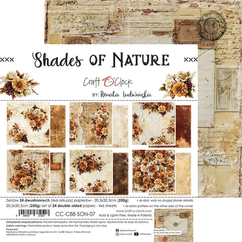 "Shades of Nature" // Craft O'Clock // 20,3 cm x 20,3 cm // Mix Paper Set