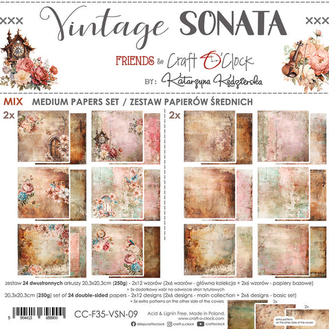 "Vintage Sonata" // Craft O'Clock // 20,3 cm x 20,3 cm // Mix Paper Set