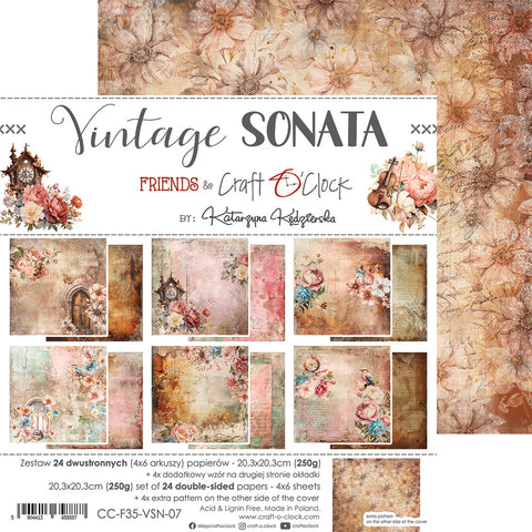 "Vintage Sonata" // Craft O'Clock // 20,3 cm x 20,3 cm // Mix Paper Set