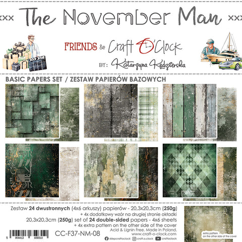 "The November Man" // Craft O'Clock // 20,3 cm x 20,3 cm // Mix Paper Set