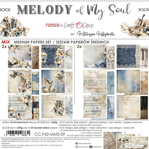 "Melody of my Soul" // Craft O'Clock // 20,3 cm x 20,3 cm // Mix Paper Set