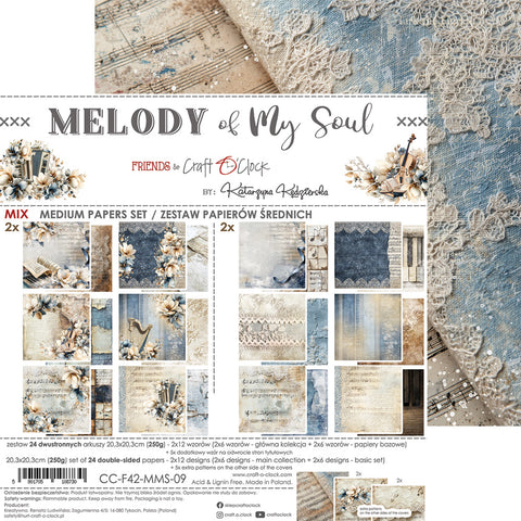 "Melody of my Soul" // Craft O'Clock // 20,3 cm x 20,3 cm // Mix Paper Set