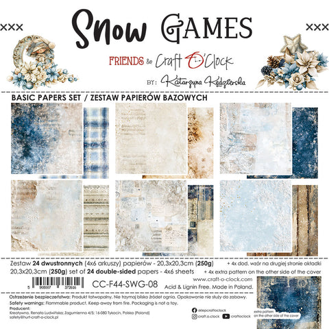 "Snow Games" // Craft O'Clock // 20,3 cm x 20,3 cm // Mix Paper Set