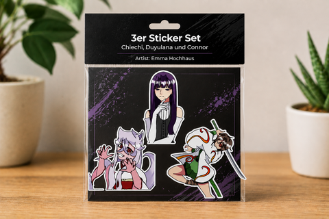 3er Set Vinylsticker "Tales of Fantasies" // Design by Emma // ca. 7 cm