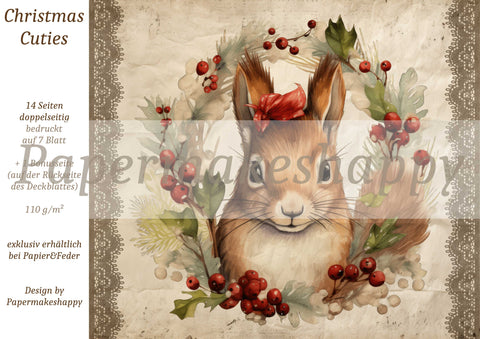 "Christmas Cuties" // Papermakeshappy // 7 Blatt Designpapier // doppelseitig bedruckt