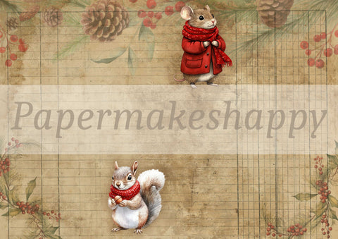 "Christmas Cuties" // Papermakeshappy // 7 Blatt Designpapier // doppelseitig bedruckt