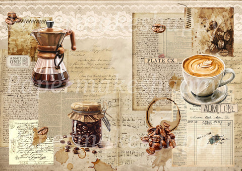 "Coffee & Collage" // Papermakeshappy // 10 Blatt Designpapier // einseitig bedruckt