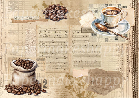 "Coffee & Collage" // Papermakeshappy // 10 Blatt Designpapier // einseitig bedruckt