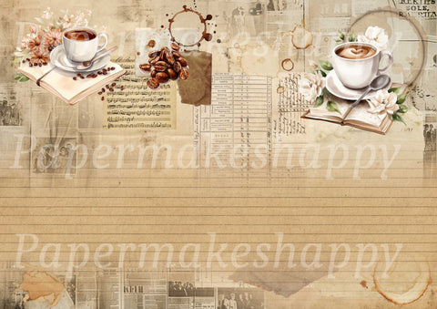 "Coffee & Collage" // Papermakeshappy // 10 Blatt Designpapier // einseitig bedruckt