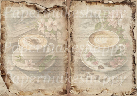 "Coffee & Collage" // Papermakeshappy // 10 Blatt Designpapier // einseitig bedruckt