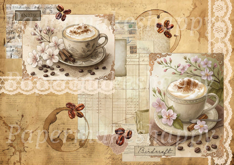 "Coffee & Collage" // Papermakeshappy // 10 Blatt Designpapier // einseitig bedruckt