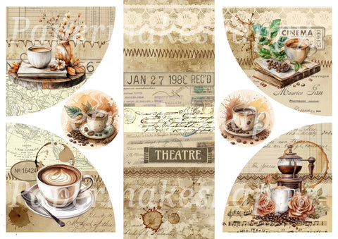 "Coffee & Collage" // Papermakeshappy // Ephemera-Set // 200 g/m²