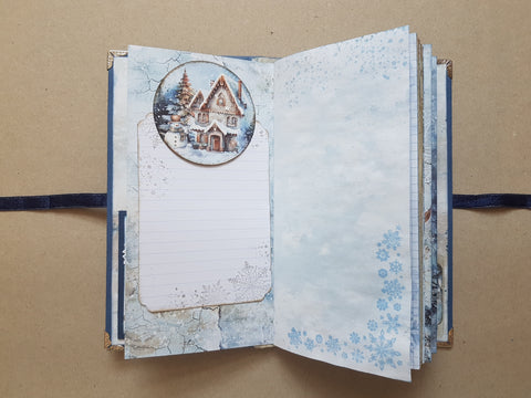 Slimline Journal „Cozy Winterland“ // handgemacht von Melly