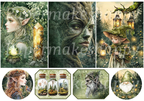 "Dreamcatcher" // Papermakeshappy // Ephemera set // 200 g/m²