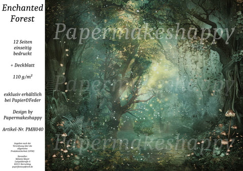 "Enchanted Forest" // Papermakeshappy // 12 Seiten Designpapier // einseitig bedruckt
