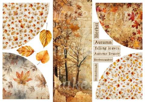 "Fall Animals Ephemera" // Papermakeshappy // Ephemera-Set // 200 g/m²