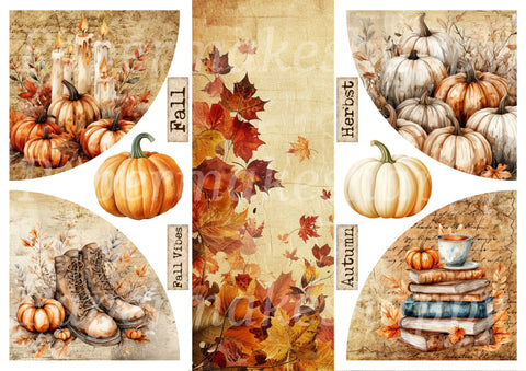 "Fall Vibes" // Papermakeshappy // Ephemera-Set // 200 g/m²