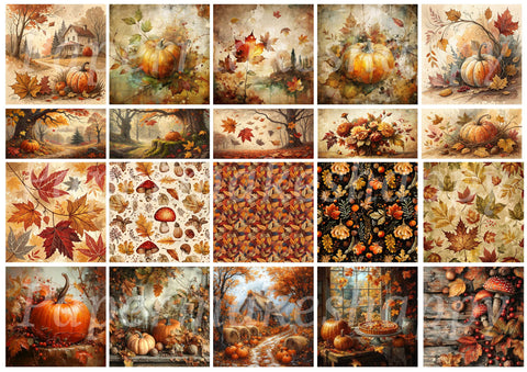 "Fall Vibes" // Papermakeshappy // Ephemera-Set // 200 g/m²